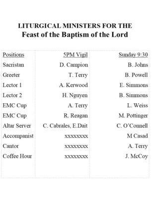 Weekend Liturgical Ministers-2