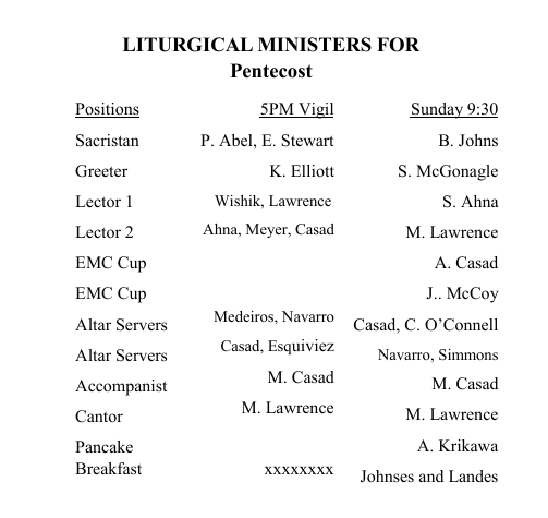 Website Ministers of the Weekend